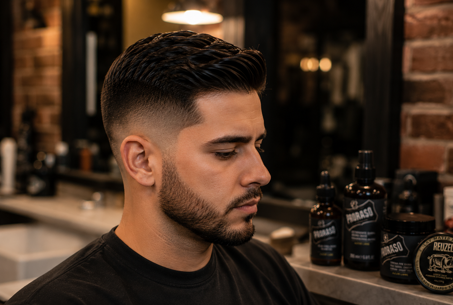 Produtos de barbearia e finalização