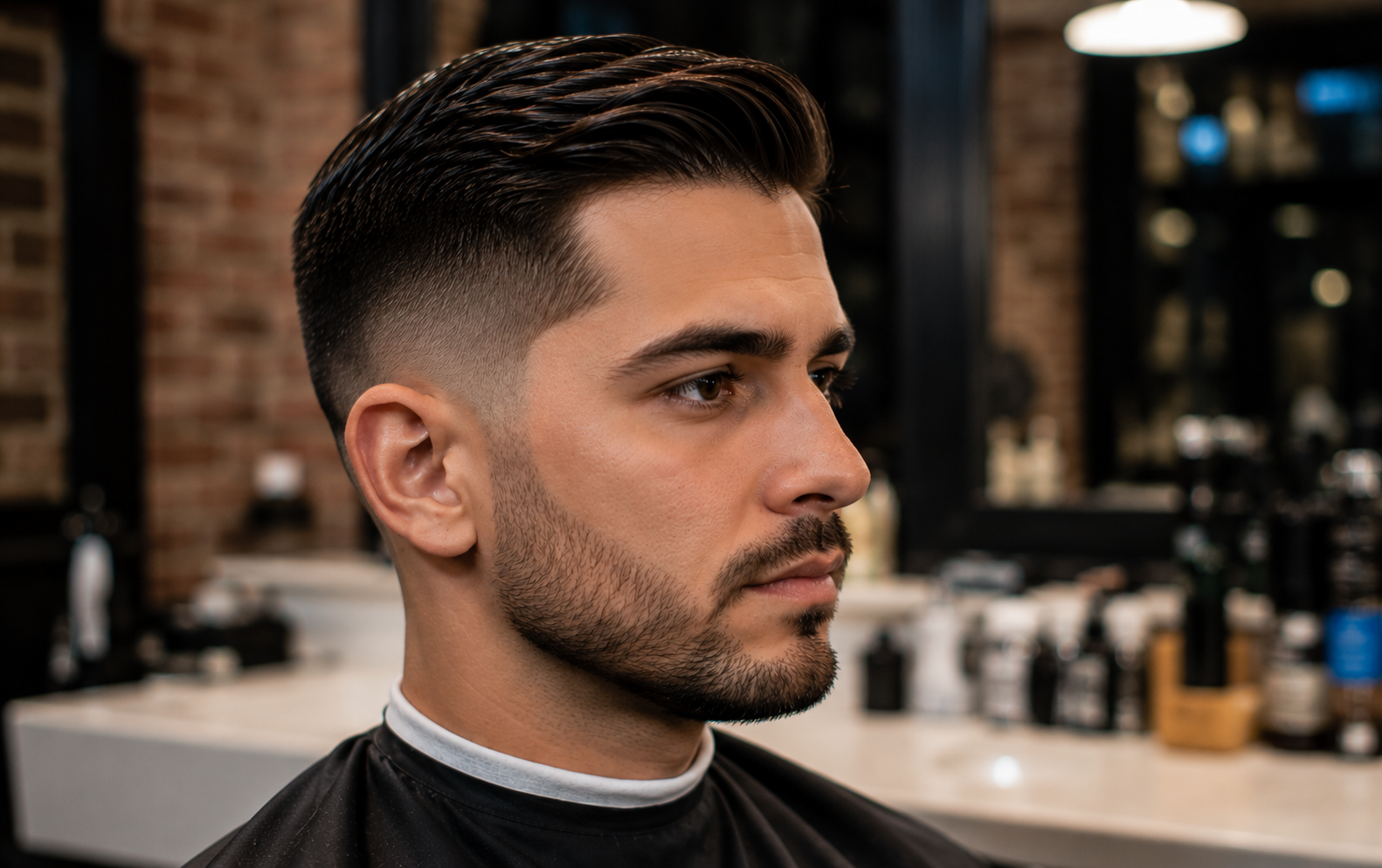 Corte social clássico com tesoura